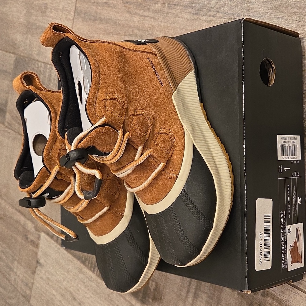 Kids Brown and Black Boots